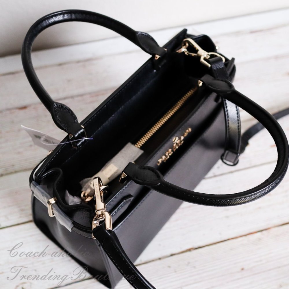 Kate Spade New York Staci Small Satchel Leather Crossbody in Black - Picture 10 of 11